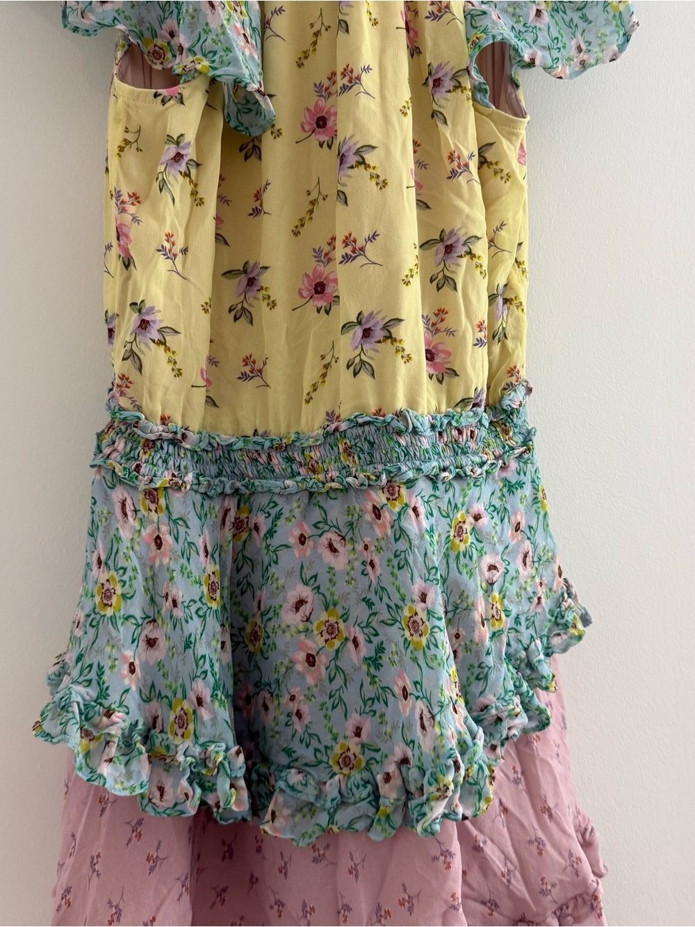 YUMI KIM Milly Flutter Sleeve Mini Dress in Willow Garden Mixed Print Sz Small - Picture 12 of 13